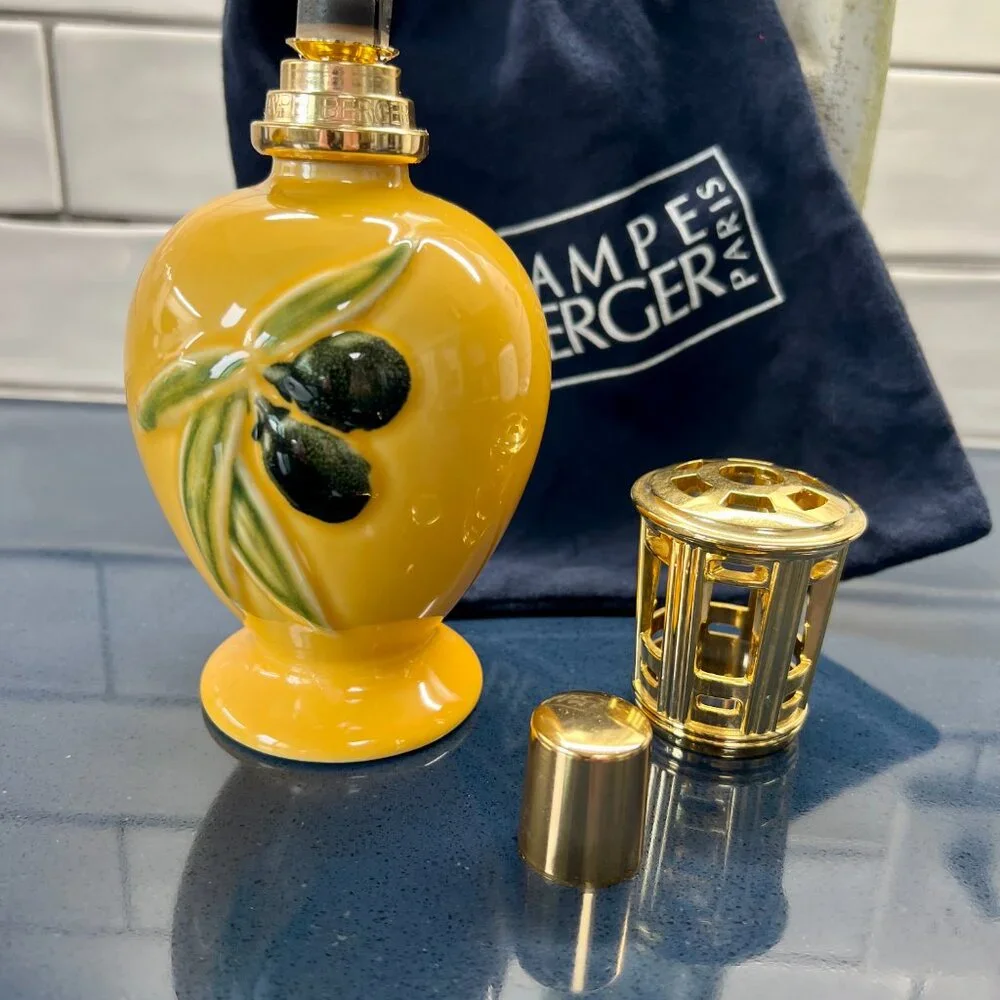 Vintage Lampe Berger Paris Olive Branch Fragrance Diffuser & Bag